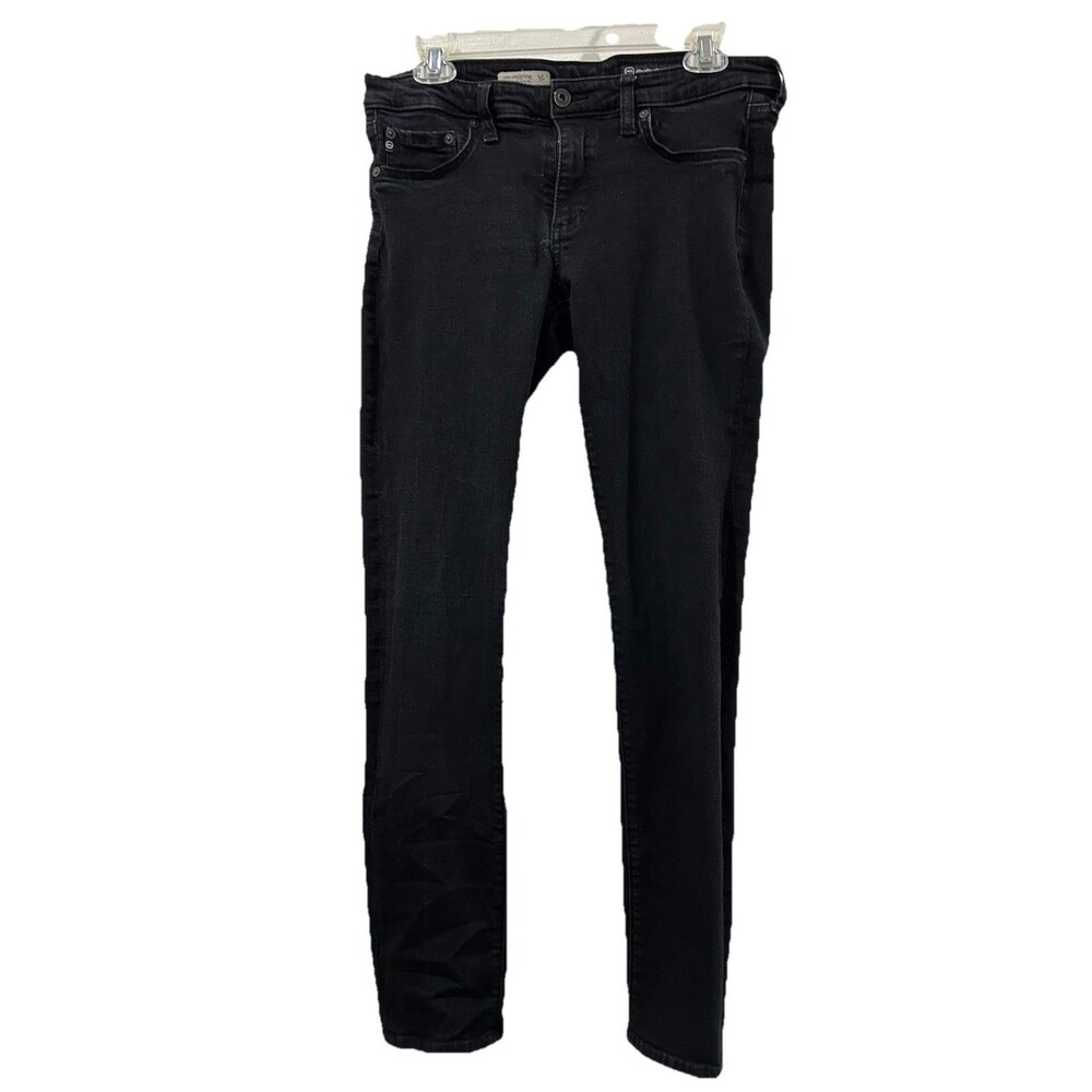 AG Adriano Goldschmied Womens 31 R Jeans The Jegging Super Skinny Fit Black